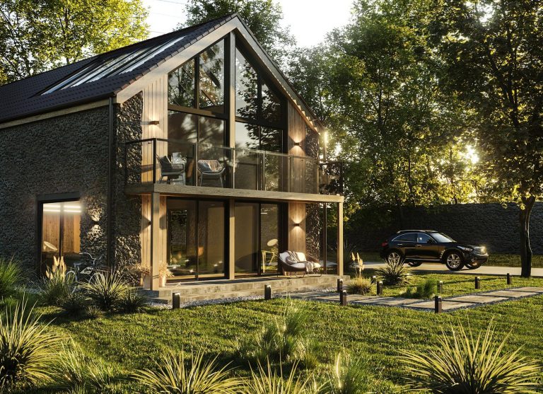 3D визуализация современного дома
