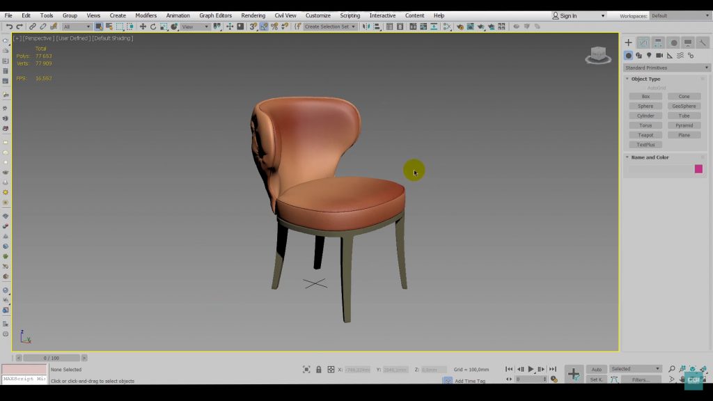 Модель предмету меблів у 3Ds Max